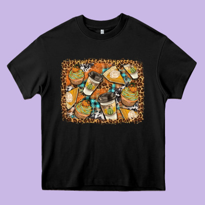 Autumn Distressed Background Heavy Core Tee Designed By Bundleandbundleshop