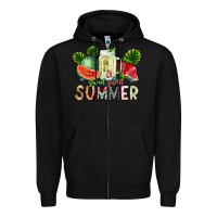 Black summer Zipper Hoodie - CowhideDigitalArt