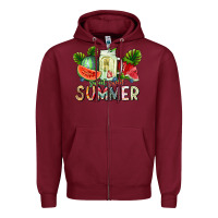 Burgundy summer Zipper Hoodie - CowhideDigitalArt
