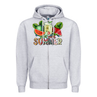 Heather Grey summer Zipper Hoodie - CowhideDigitalArt