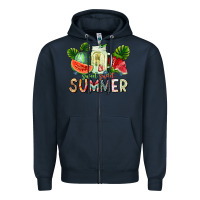 Navy summer Zipper Hoodie - CowhideDigitalArt