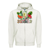 Oatmeal Heather summer Zipper Hoodie - CowhideDigitalArt