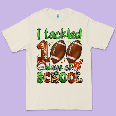 I Tackled 100 Days Of School Premium Tee Designed By Artiststas