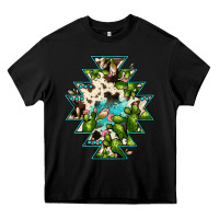 Black aztec  cowhide cactus gemstone Heavy Core Tee - JahusDesignShop