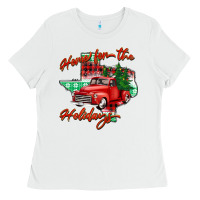 White home for the holidays texas Ladies Tee - BarkalooDesign