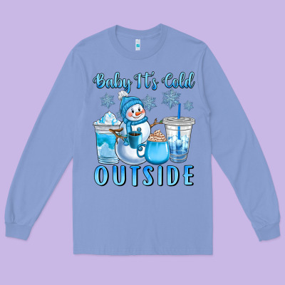 Baby It's Cold Outside Long Sleeve Tee Designed By Cowgirlartshop