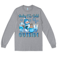 Heather Grey baby it's cold outside Long Sleeve Tee - CowGirlArtShop