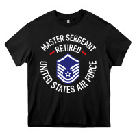 Black Limited Edition Master Sergeant Retired Air Force Military Retiremen Heavy Core Tee - lanVoArt