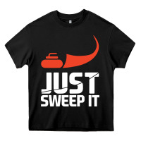 Black just sweep it! funny curling sports gift hoodie Heavy Core Tee - lanVoArt