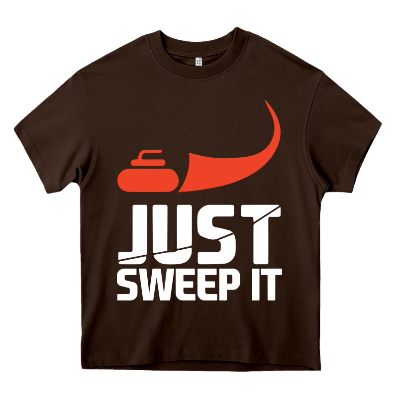 Just Sweep It! Funny Curling Sports Gift Hoodie Heavy Core Tee by lanVoArt | Teevron