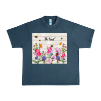Midnight Navy be kind wildflower Urban Heavy Tee - TumblerDesignByShophia