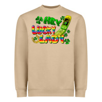 Mushroom Hey lucky lady flip phone Heavyweight Sweatshirt - FaDigitalArtStudio