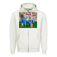 Oatmeal Heather happy easter truck Zipper Hoodie - CowhideDigitalArt