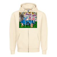 Sandshell happy easter truck Zipper Hoodie - CowhideDigitalArt