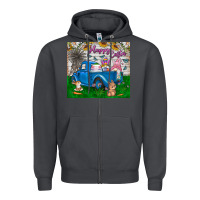 Smoke happy easter truck Zipper Hoodie - CowhideDigitalArt