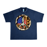 Navy Peace sign Urban Heavy Tee - JahusDesignShop