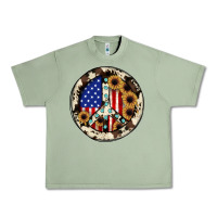 Oil Green Peace sign Urban Heavy Tee - JahusDesignShop
