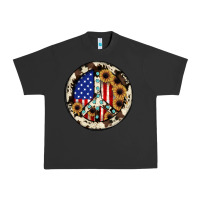 Pigment Black Peace sign Urban Heavy Tee - JahusDesignShop