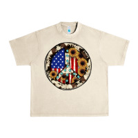 Sandshell Peace sign Urban Heavy Tee - JahusDesignShop