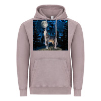 Vintage Zinc wolf howling at the moon Vintage Hoodie - TumblerDesignByShophia