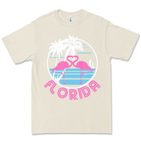 Bone Hot Trend Florida Pink Flamingo Heart 80S Retro Vintage Style Premium Tee - lanVoArt