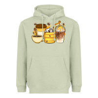 Matcha Bee Honey Coffee Cups Heavyweight Hoodie - Artiststas