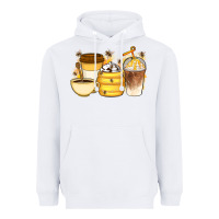 White Bee Honey Coffee Cups Heavyweight Hoodie - Artiststas