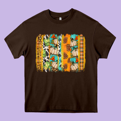 Fall Brushstroke Heavy Core Tee Designed By Bundleandbundleshop