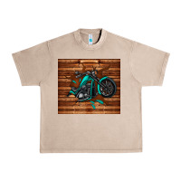 French Oak woodgrain motorcycle Urban Heavy Tee - TumblerDesignByShophia