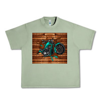 Oil Green woodgrain motorcycle Urban Heavy Tee - TumblerDesignByShophia