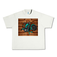 Pistachio woodgrain motorcycle Urban Heavy Tee - TumblerDesignByShophia