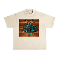 Sandshell woodgrain motorcycle Urban Heavy Tee - TumblerDesignByShophia