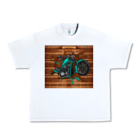 White woodgrain motorcycle Urban Heavy Tee - TumblerDesignByShophia