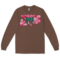 Chestnut nobody fights alone cancer awareness Long Sleeve Tee - CowGirlArtShop