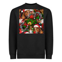 Black christmas horse leopard Heavyweight Sweatshirt - FaDigitalArtStudio