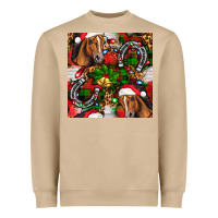 Christmas Horse Leopard Heavyweight Sweatshirt | Teevron