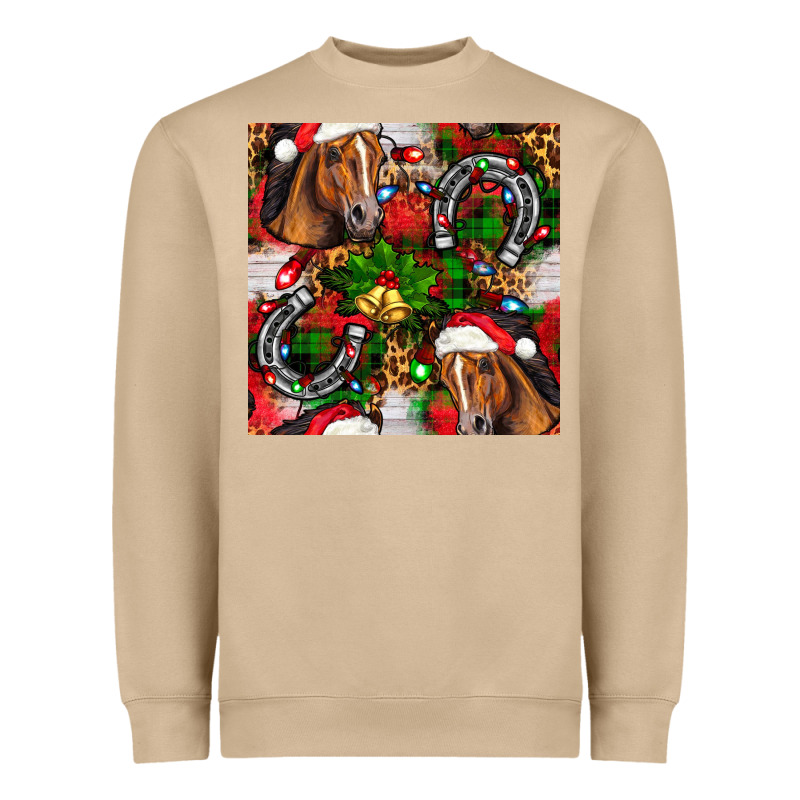 Christmas Horse Leopard Heavyweight Sweatshirt by FaDigitalArtStudio | Teevron