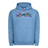 Pigment Pebble Blue stitches Urban Hoodie - AdoDesignShop