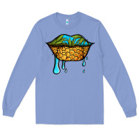 Colony Blue summer vibes pineapple lips Long Sleeve Tee - Jasminsmagicworld