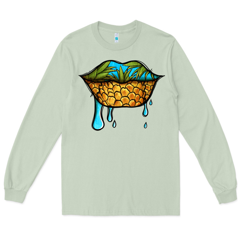 Summer Vibes Pineapple Lips Long Sleeve Tee by Jasminsmagicworld | Teevron