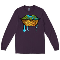 Plum summer vibes pineapple lips Long Sleeve Tee - Jasminsmagicworld