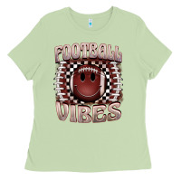 Matcha football vibes smiley face Ladies Tee - BarkalooDesign