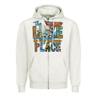 Oatmeal Heather the lakes my happy place Zipper Hoodie - CowhideDigitalArt