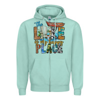 Seafoam the lakes my happy place Zipper Hoodie - CowhideDigitalArt