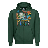 Sports Green the lakes my happy place Zipper Hoodie - CowhideDigitalArt
