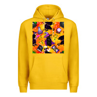 Lemon halloween cat and witch seamless pattern Premium Hoodie - BundleAndBundleShop