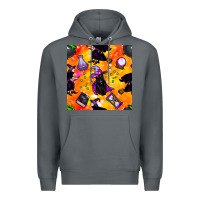 Rock halloween cat and witch seamless pattern Premium Hoodie - BundleAndBundleShop