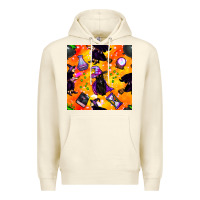 Sandshell halloween cat and witch seamless pattern Premium Hoodie - BundleAndBundleShop