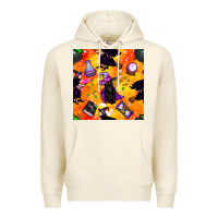 Tofu halloween cat and witch seamless pattern Premium Hoodie - BundleAndBundleShop