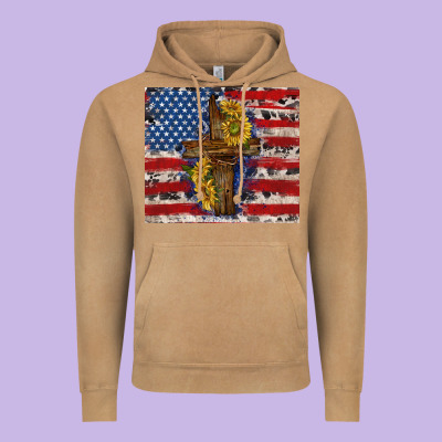 Jesus Christ With American Flag Vintage Hoodie Designed By Tumblerdesignbyshophia